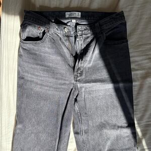 Black wide leg jeans abercombieandfitch